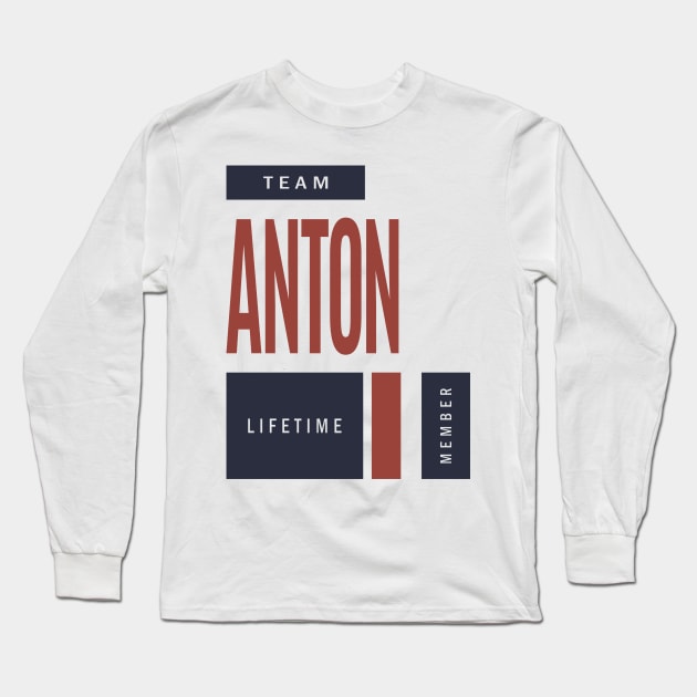 Anton Personalized Name Birthday Gift Long Sleeve T-Shirt by cidolopez